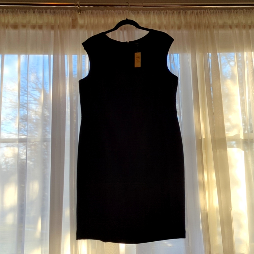 NWT Ann Taylor dress animal print fully lined black & teal